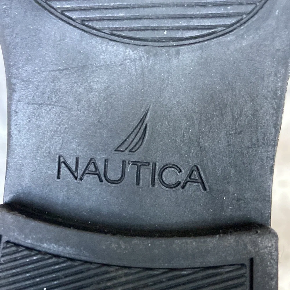 Nautica black dress shoes boys size 1 formal event holiday garden party preppy